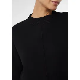 Comma, Feinstrickpullover mit Ziernaht Schwarz 40