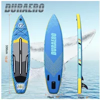 DURAERO Inflatable SUP-Board Stand up Paddle Board SUP, 330x76x15cm, Tragkraft bis 150Kg blau