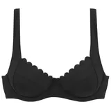 LASCANA Bikini-Top Damen Schwarz 36 Cup D