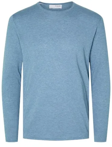 Selected Herren Rundhals Pullover SLHROME Blau Grau Grau 16079774 L