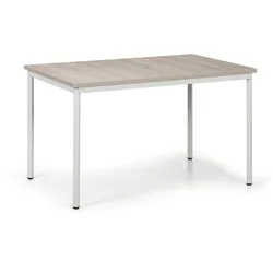 Esstisch TRIVIA, grau Konstruktion, 1200 x 800 mm, Eiche natur