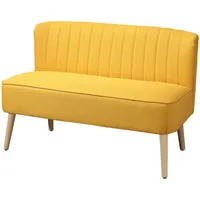 Homcom 2-Sitzer Stoffsofa Holz Schaumstoff 117 x 56,5 x 77 cm