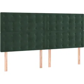vidaXL Boxspringbett 180 x 200 cm Dunkelgrün