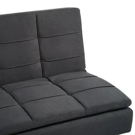 Beliani Schlafsofa 3-Sitzer RONNE Stoff Schwarz,