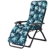 Morbuy Deckchair Auflagen für Gartenliegen, Sonnenliege Kissen Garten Innenhof Gepolstertes Bett Relax-Liegestuhl Sitzauflage für Deckchair, Innen, Außen (53x170x8cm,Grünes Blatt)