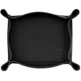 JT Berlin Echtleder Taschenleerer für Büro und zu Hause in Schwarz - [180x130mm, Aufbewahrungsbox für Kleinteile, Druckknöpfe in den Ecken, Handarbeit] - 10429