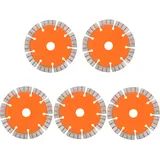 Huanyu 5 Stück 125mm Sägeblätte für 125mm Modell Industrielle Mauernutfräse 4000W Schlitzfräse 7500RPM Wandfräse Staubfreie Mauerfrase (Optionales Zubehör, 5 Stück 125mm Sägeblätte)