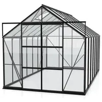 Vitavia Gewächshaus Phönix 11500 ESG/HKP, inkl. Fundament, ca. B257/H254/T448 cm, Schwarz