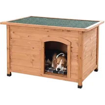 Relaxdays Hundehütte aus Holz 0 x 0 x 0 cm Dunkelgrün/Orange