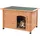 Relaxdays Hundehütte aus Holz 0 x 0 x 0 cm Dunkelgrün/Orange