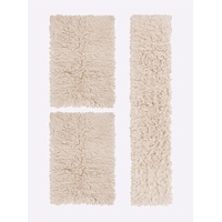 Teppich HEINE HOME Teppiche Gr. B: Ø150 cm Ø 150 cm, 80 mm, 1 St., beige Schurwollteppiche
