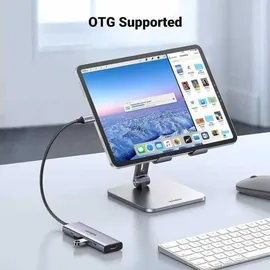 UGREEN USB-C to 3*USB.3.0+HDMI Hub 5-in-1 Multifunktions-hub-adapter 3x Usb-a HDMI 4K PD 100W (Grau)