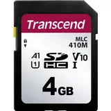 Transcend 410M Flash-Speicherkarte 4 GB U1, UHS-I Speicherkarte, Schwarz