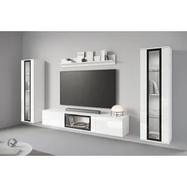 INOSIGN »Caro, stehend und hängend montierbar« Komplett-Set, Vitrine Türanschlag links/rechts wechselbar, 4 Stk. tlg., weiß