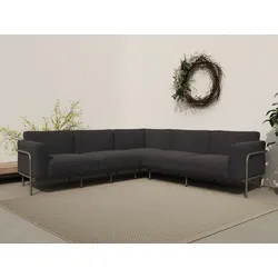 Ecksofa ANDAS "Askild", schwarz, B:247cm H:73cm T:247cm, 100% Polip, Sofas, Outdoor Gartensofa, wetterfeste Materialien, Breite 247 cm