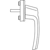 MACO Fenstergriff Harmony titan Nocken 12 Stift 7 x 32 mm 28902