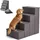 Relaxdays Hundetreppe Faltbar mit Stauraum Grau 4 Stufen