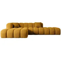 altdecor Ecksofa, Ottomane links, OLEA-L2 - 289x176x71 cm Senfgelb