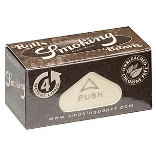 Smoking Brown Rolls ungebleicht, slim, 4 Meter Endlos-Zigarettenpapier, 5x Rolls