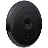 GORILLA SPORTS Hantelscheiben Einzeln/Set, 30/31mm Bohrung, Gusseisen, Gummiert, Schwarz, Hantelset, Gewichtsscheiben, von 1,25kg bis 30kg Gewichte, Krafttraining, Gym