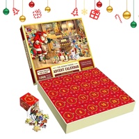 2023 Weihnachts-Adventskalender, Puzzle, Weihnachtspuzzle, Countdown-Kalender, Puzzles, Advents-Countdown-Boxen für Kinder, Kinder, Jungen und Mädchen