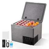 VEVOR Kompressor Kühlbox  40 L, Auto Kühlschrank aus Ultraleichtem EPP, Elektrische Gefrierbox mit App-Steuerung, 12 V/24 V DC, -10 °C bis 10 °C, für LKW, Van, RV, SUV, Boot, Reisen & Camping