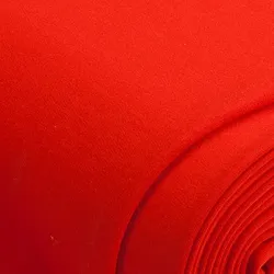 Sweatstoff "Basic" mit gerauter Innenseite, rot