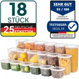 uandu Vorratsdosen mit Deckel Luftdicht Set, BPA frei, Aufbewahrungsbox Küche, Vorratsdosen-Sets, Vorratsdose Küchenorganizer, Vorrats... - Weiß