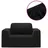 vidaXL Sofahusse Stretch Schwarz 100% Polyester