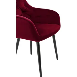 SalesFever Armlehnstuhl Samt rot