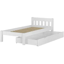 Erst-Holz Einzelbett V-60,38-09F 90 x 200 cm Kiefer massiv weiß