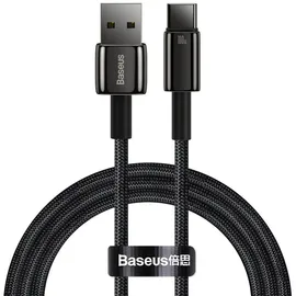 Baseus Tungsten Gold Kabel USB-A - USB-C 100W 1m Schwarz