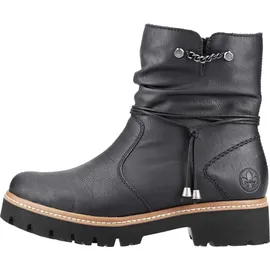 Rieker Damen Ankle Boots Z5770, Frauen Stiefeletten,flach,Stiefel,Bootee,Booties,halbstiefel,Kurzstiefel,uebergangsschuhe,schwarz (00),36 EU / 3.5 UK