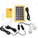 Paryou – 3-w-solargenerator-set Für Zuhause Mit 3 Led-lampen – Usb-ladeanschluss – Innen- Und Außenbeleuchtung – 500-mah-akku – 3 W – 2 Lampen