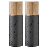 Bitz Salz- & Pfeffermühle Set 2-tlg. 17 cm schwarz