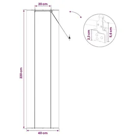 vidaXL Bambusrollo 40 x 220 cm grau