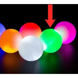 Glower Nacht Golfball grün leuchtend 2er Pack