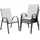 avestar Gartenstuhl 4er Set 4 x 59 x 59 x 88 cm grau/schwarz