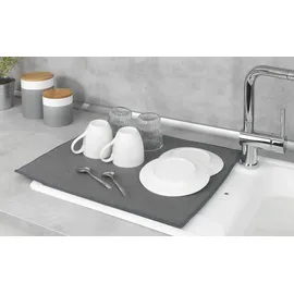 Wenko Mikrofaser Abtropfmatte Miko 47 x 40 cm Grau
