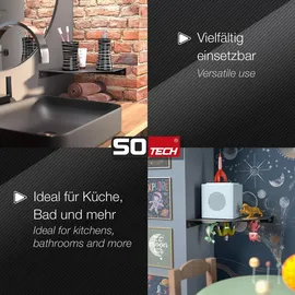 SOTech HOVER-X Eckregal 25 x 25 x 3 cm Schwarz