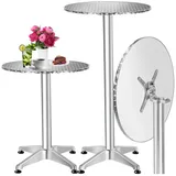 Tectake Aluminium Stehtisch wetterfest grau