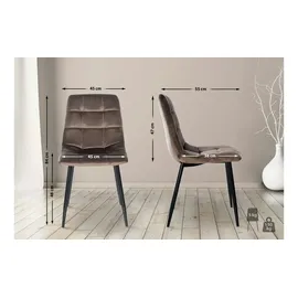 CLP Esszimmerstuhl Antibes Samt braun