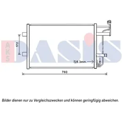 Kondensator Klimaanlage AKS DASIS 112042N