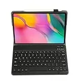 leleyo Tastaturhülle für Samsung Galaxy Tab A 10,1 Zoll (T510/T515) Smart Cover magnetisch mit Abnehmbarer kabelloser Bluetooth-Tastatur für Samsung Galaxy Tab A 10.1 2019, Schwarz