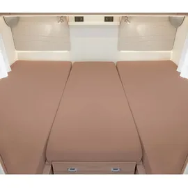 BettwarenShop Spannbetttuch-Set Jersey Braun 2 x 80 x 200 cm + 80 x 200 cm