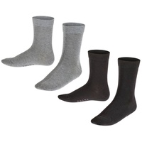 Falke Socken 2er Pack FALKE Happy Kurzsocken Schwarz/Grau 31-34