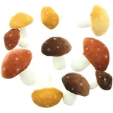 Dekoleidenschaft 10x Dekopilz Samt Dekofigur Pilz Ø 5-8 cm, Pilzset, Herbstdeko, Pilzdeko