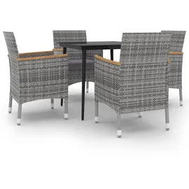 vidaXL Garten-Essgruppe 5-tlg. Grau