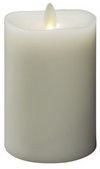Konstsmide LED-Kerze, Ø: 7,6 cm, cremeweiß, mit Flacker-Effekt - weiss
