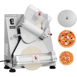 VEVOR Elektrische Pizzateigpresse Automatische Teigrolle 355,6mm Brotpresse